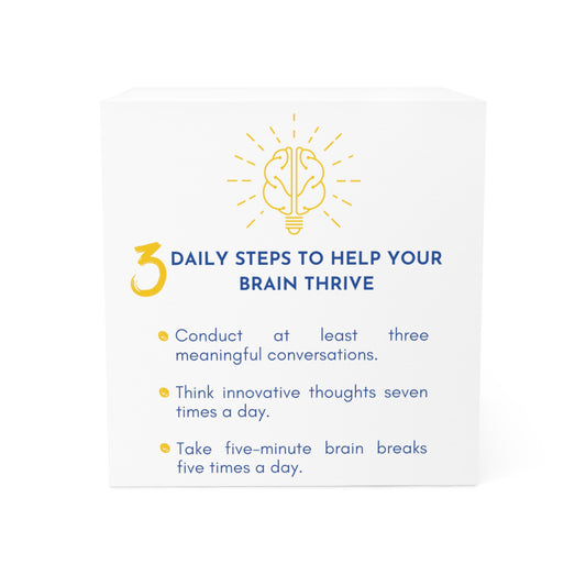 3 Daily Steps to Help Your Brain Thrive! Note Cube